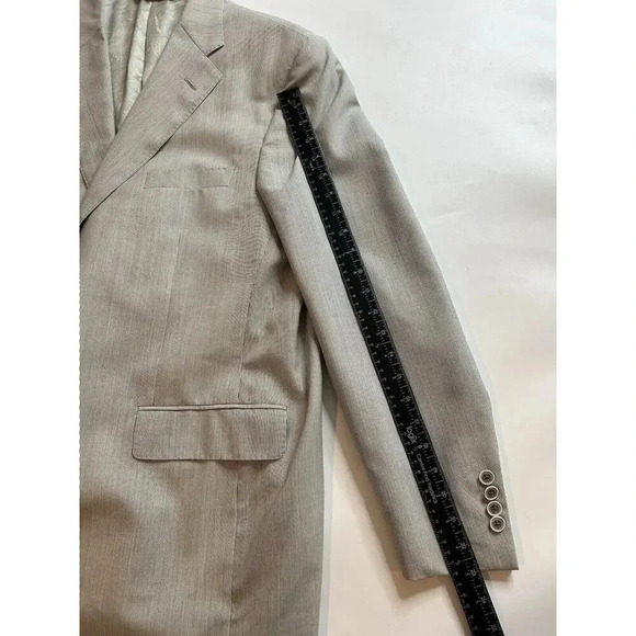 Samuelsohn Sport Coat Men’s 42 Reg Gray Striped 100% Wool Blazer Jacket - Picture 7 of 8